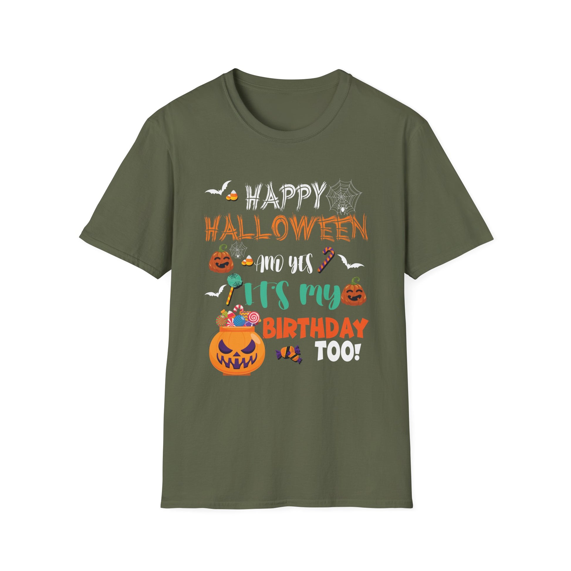 Halloween Birthday T-Shirt – “Happy Halloween and Yes It’s My Birthday Too!”