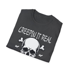 Creepin It Real_ Halloween Costume_ Halloween Pun TeeUnisex Softstyle T-Shirt
