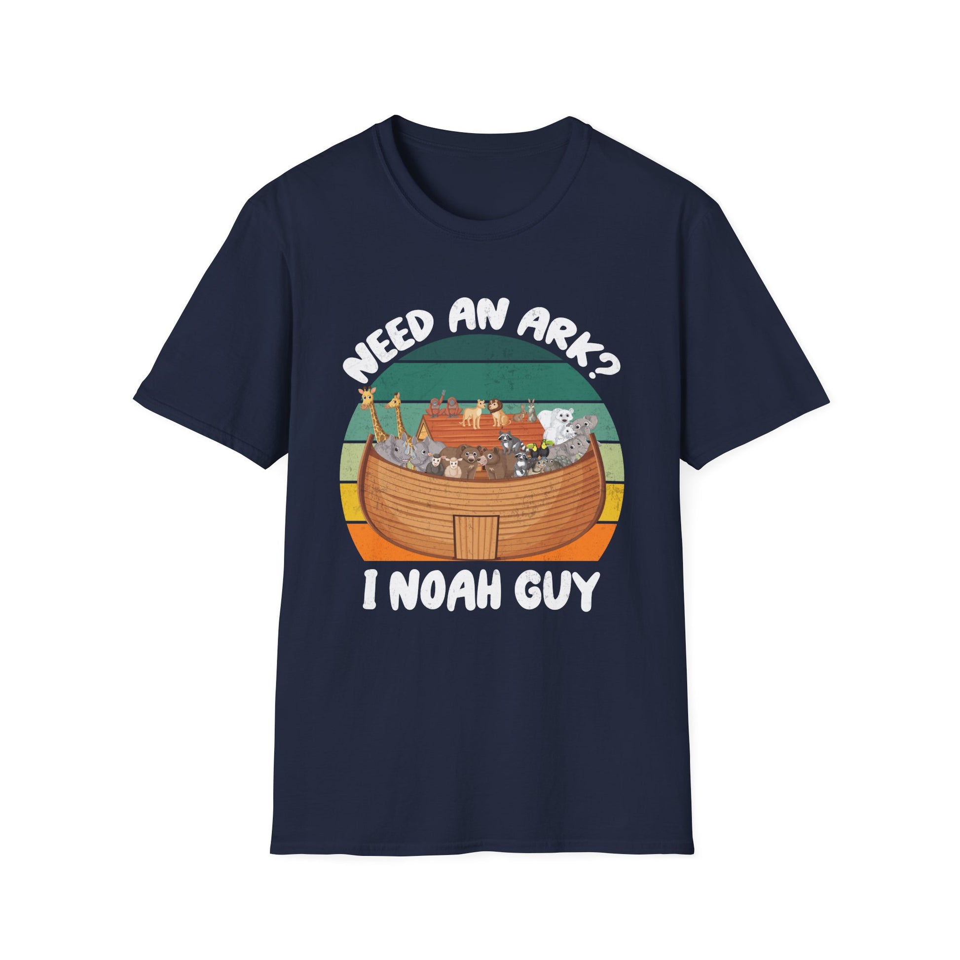 Noah Ark Funny T-Shirt – “Need an Ark? I Noah Guy” Christian Vintage Tee