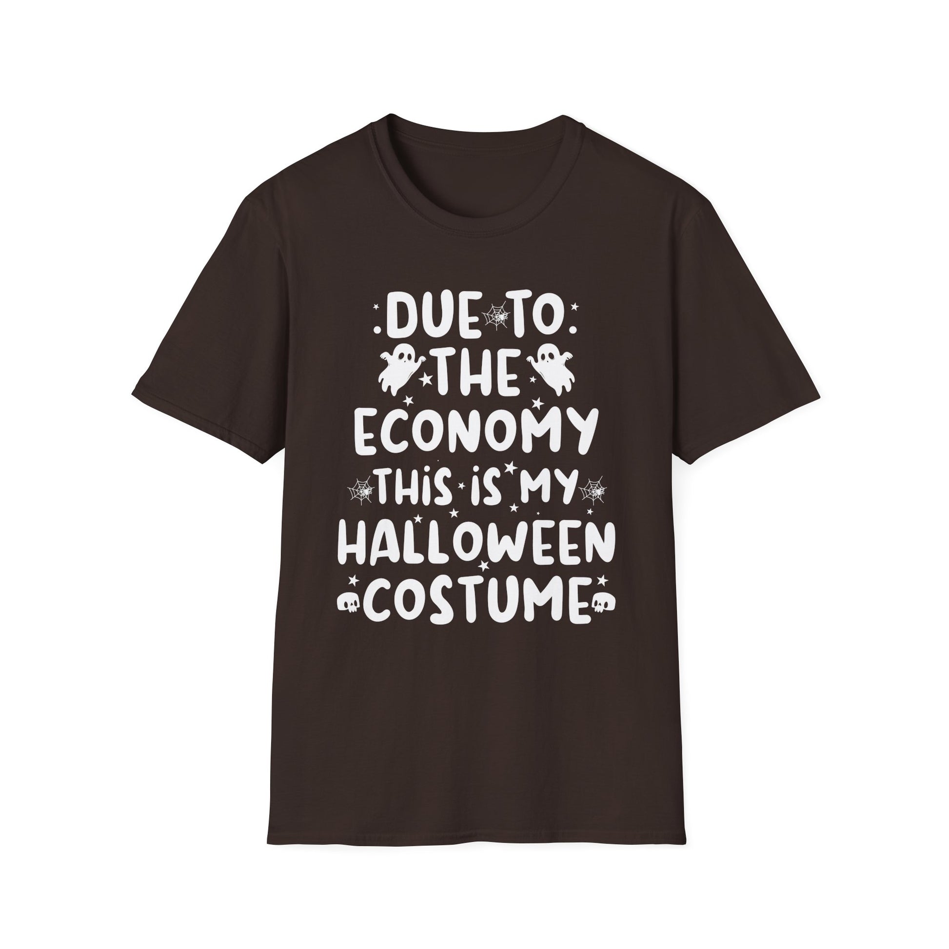 Halloween T-Shirt — “Due to the Economy This Is My Halloween Costume” Funny Ghost Tee