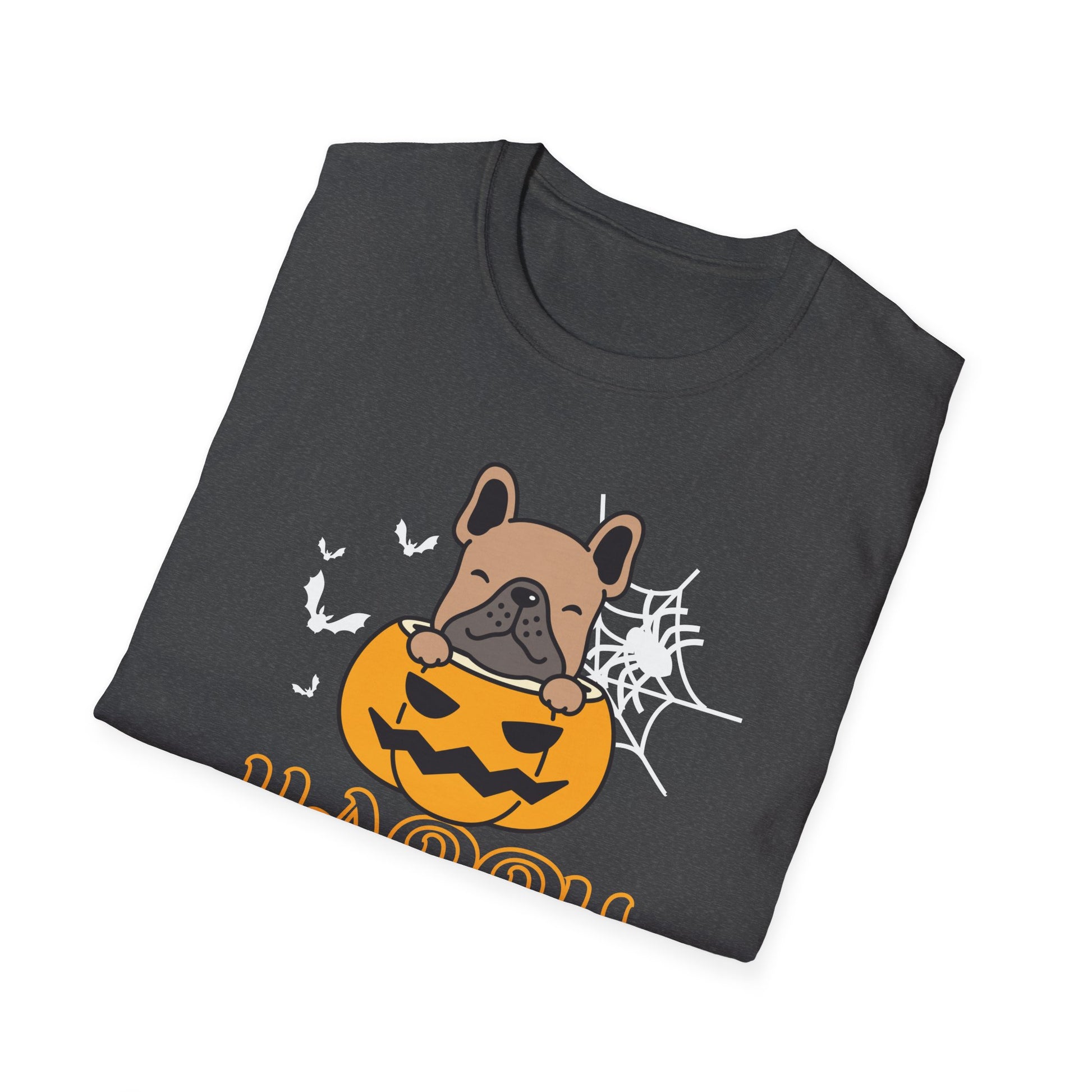 Halloween French Bulldog T-Shirt - "Happy Halloween" Pumpkin Pup Tee