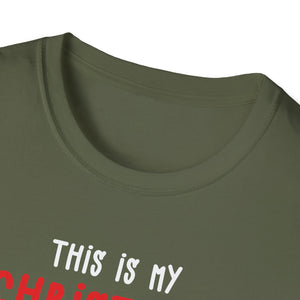 Funny Christmas Pickleball Lover This Is My Christmas Pajama Unisex Softstyle T-Shirt