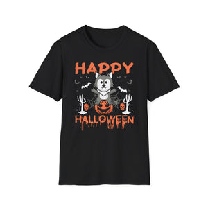 Happy Halloween Husky T-Shirt — Cute Spooky Dog Pumpkin Tee