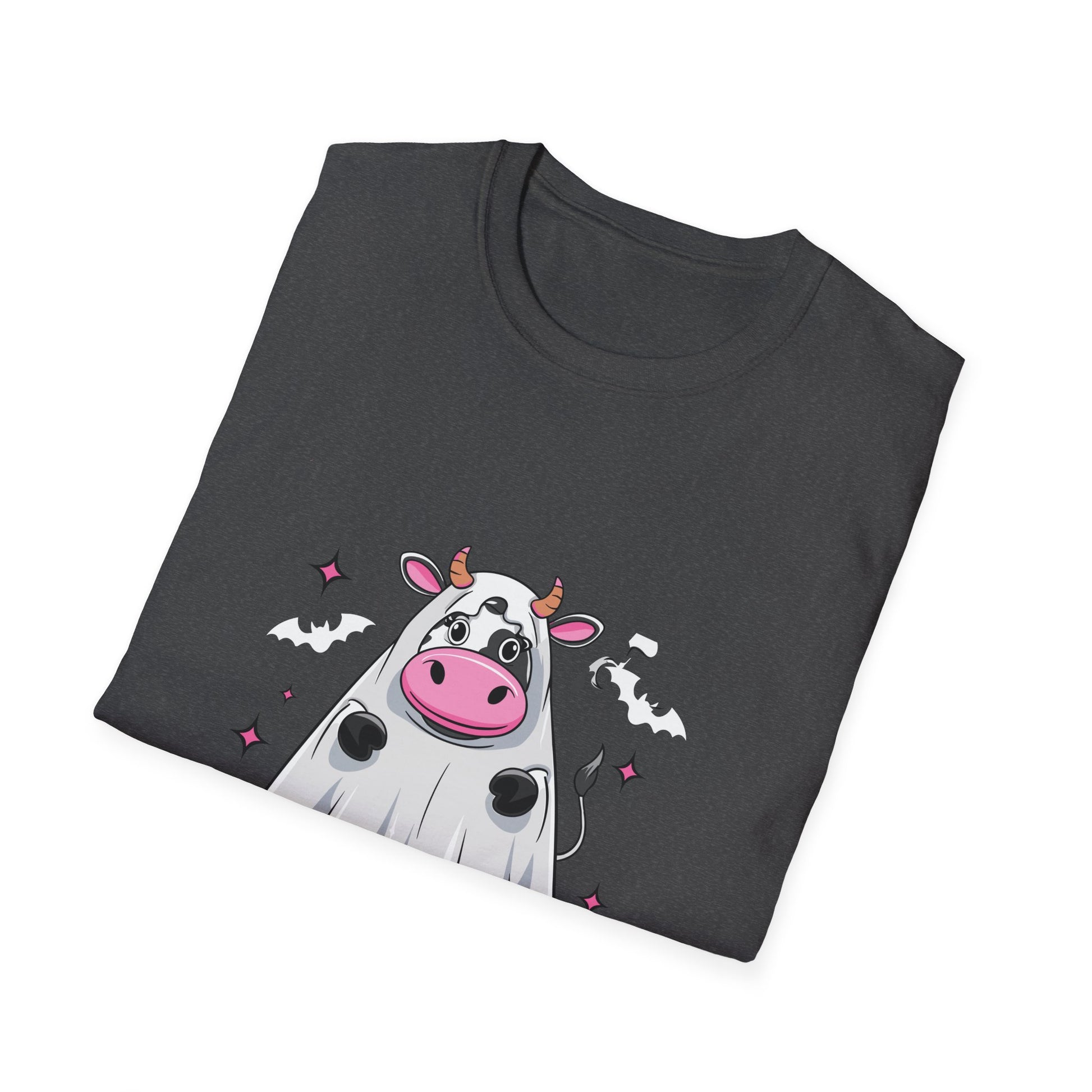 Cow Ghost Halloween T-Shirt — "Moo... I Mean Boo!" Cute Spooky Tee