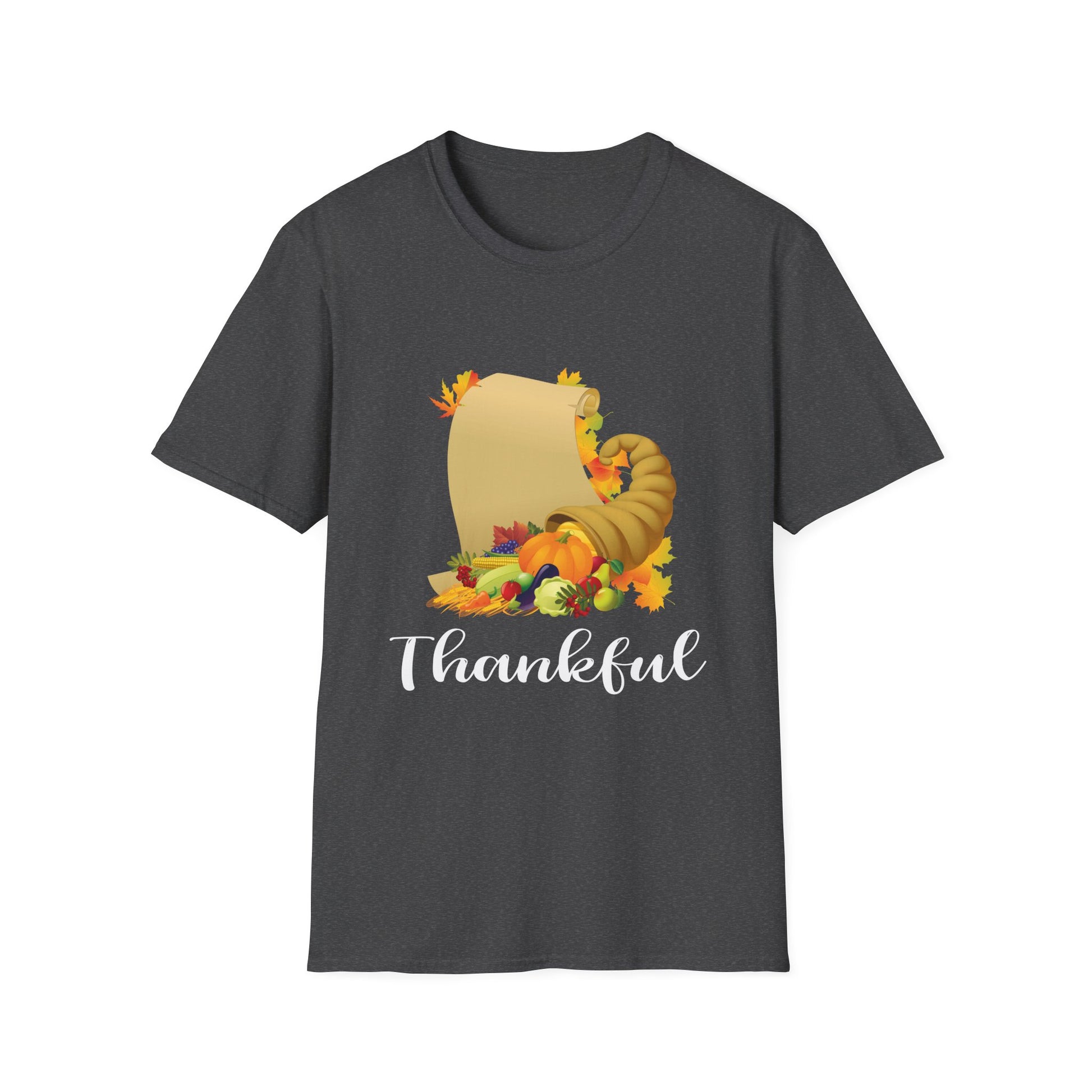 Thankful Cornucopia T-Shirt — Fall Thanksgiving Harvest Tee  Unisex T-Shirt