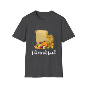 Thankful Cornucopia T-Shirt — Fall Thanksgiving Harvest Tee  Unisex T-Shirt