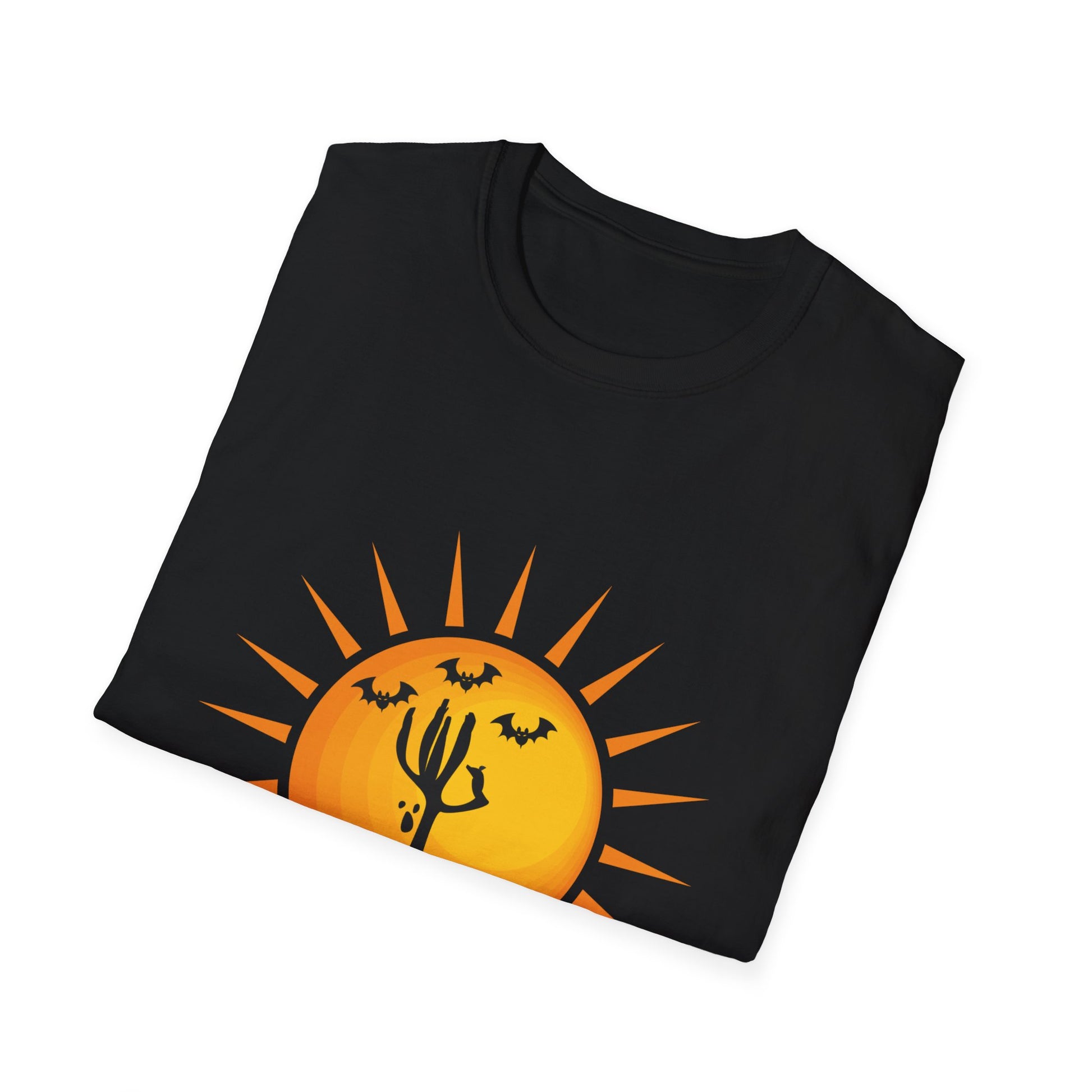 Desert Sun Halloween T-Shirt — Spooky Cactus Silhouette Tee