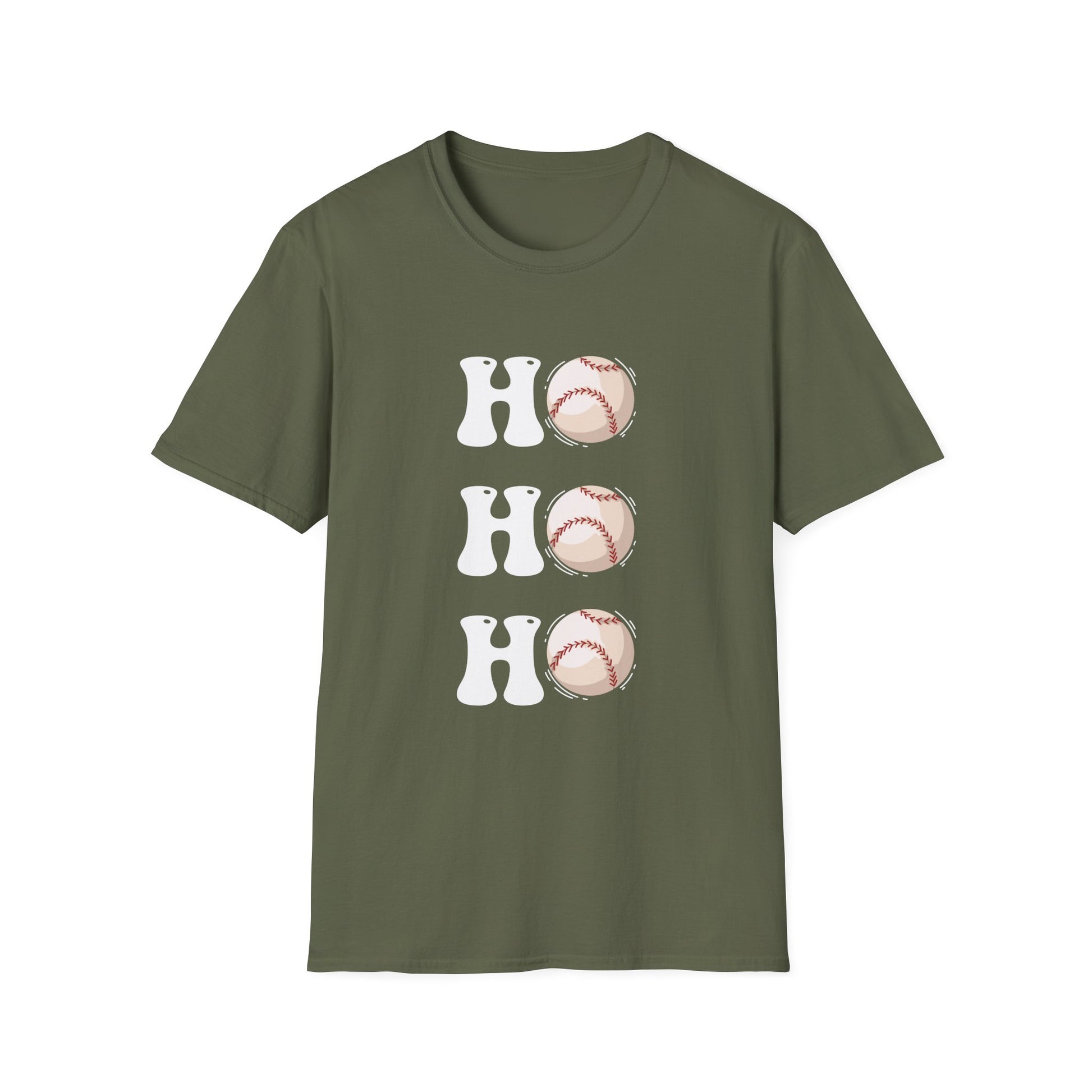 Christmas Ho Ho Ho Baseball Christmas Unisex T-Shirt