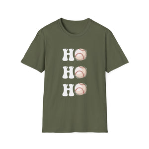Christmas Ho Ho Ho Baseball Christmas Unisex T-Shirt