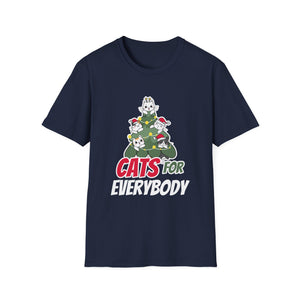Cats For Everybody Christmas Cat Funny Xmas Women Santa Unisex T-Shirt