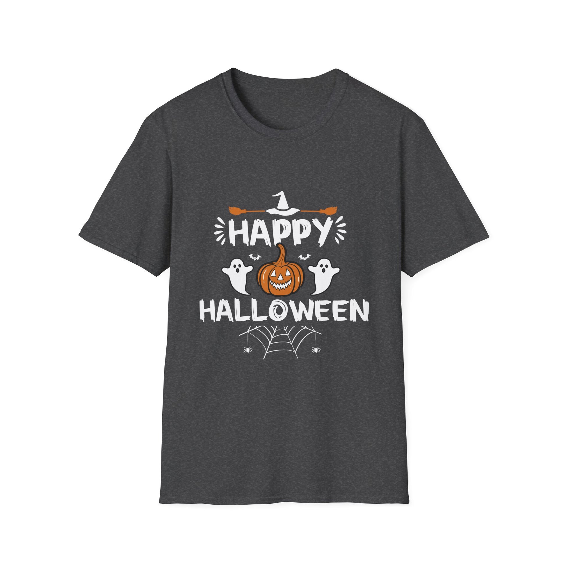 Halloween T-Shirt — "Happy Halloween" Pumpkin & Ghosts Tee