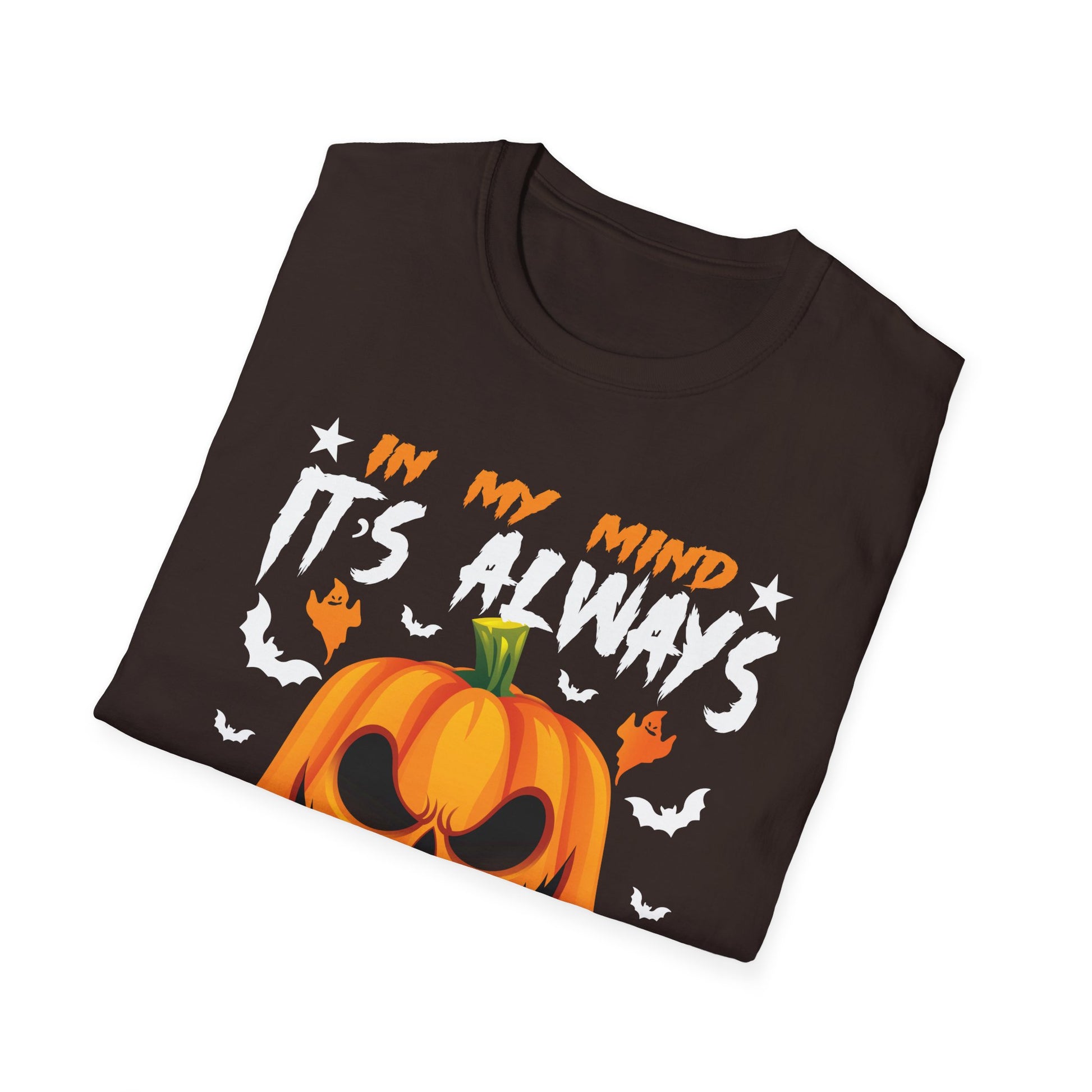 Halloween Pumpkin T-Shirt — "In My Mind It's Always Halloween" Graphic Tee