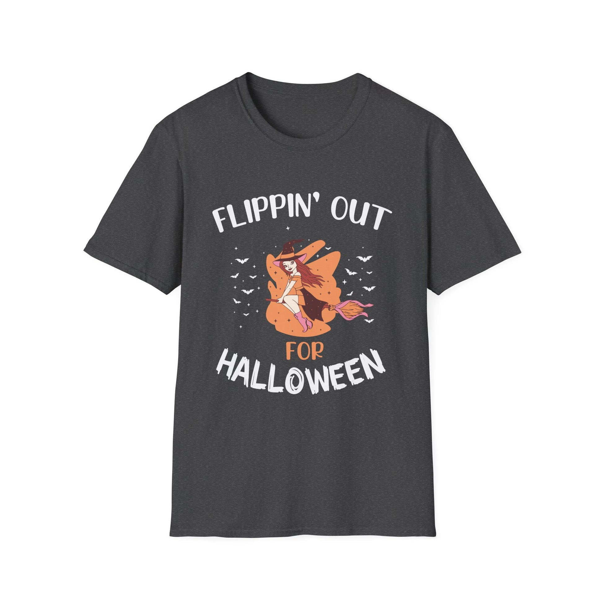 Halloween Flip-Out T-Shirt — Cute Witch Triceratops Graphic Tee