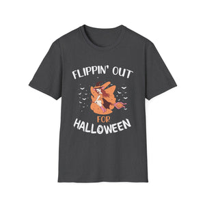 Halloween Flip-Out T-Shirt — Cute Witch Triceratops Graphic Tee
