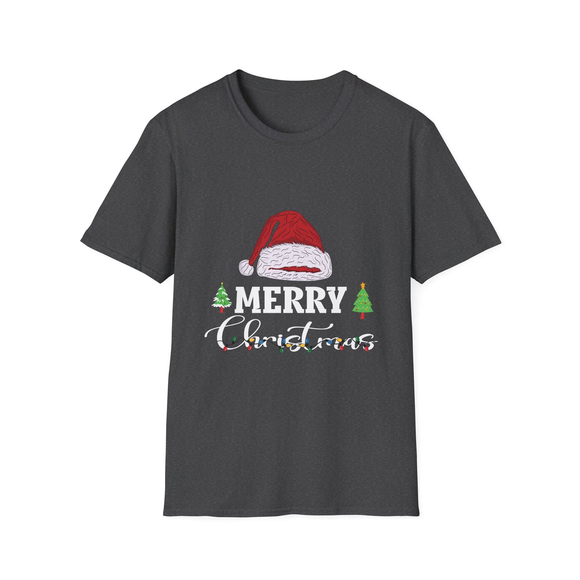 Christmas T-Shirt — "Merry Christmas" Santa Hat Holiday Tee
