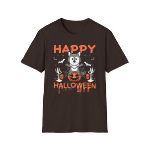 Happy Halloween Husky T-Shirt — Cute Spooky Dog Pumpkin Tee