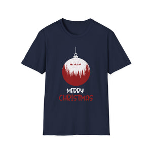 Christmas Ornament T-Shirt — 'Merry Christmas' Forest Bauble Holiday Tee