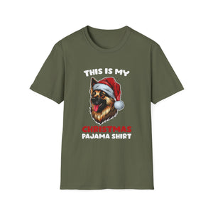 Christmas Pajama Shirt — German Shepherd Santa Tee