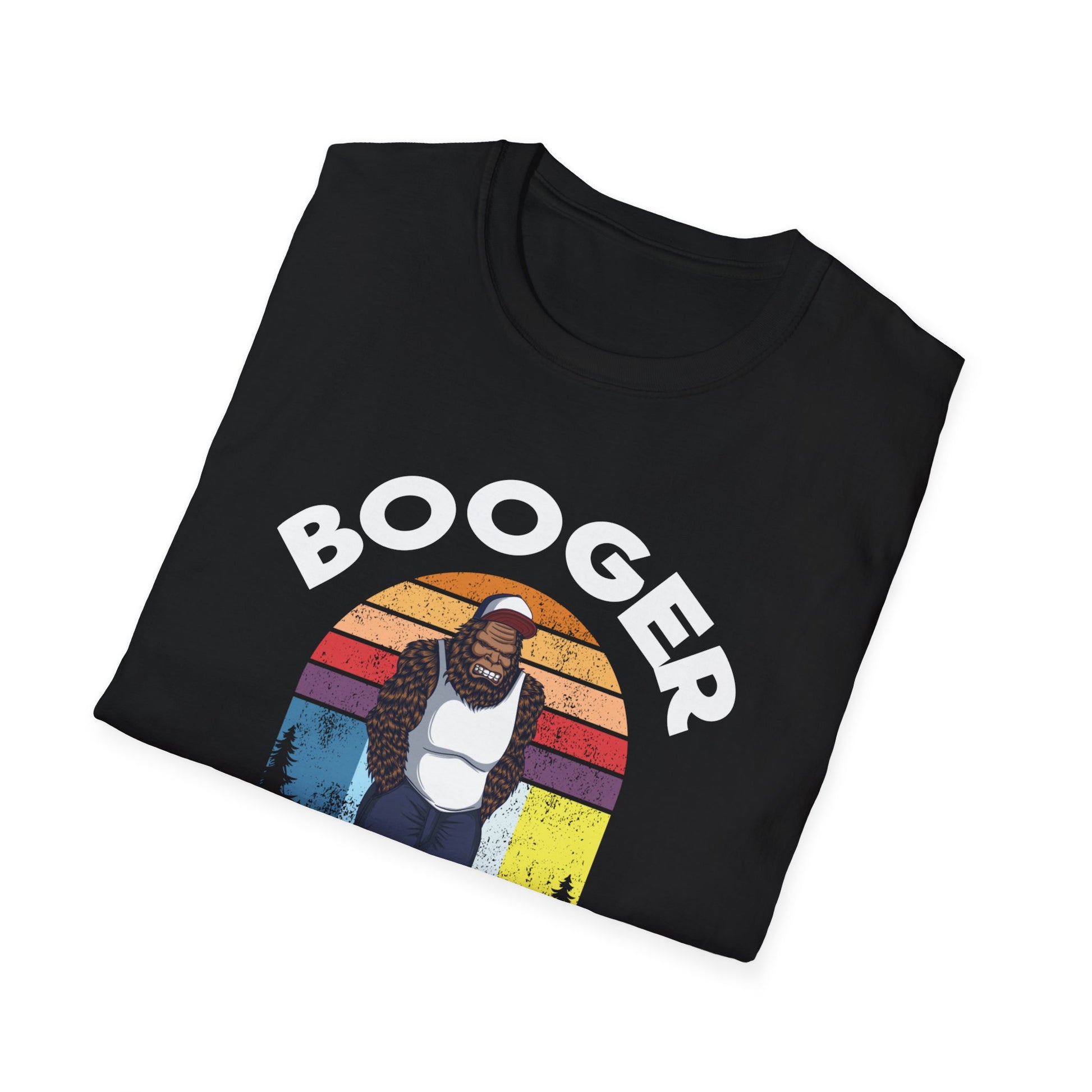 Booger Suger Retro Bigfoot T-Shirt — Funny Sasquatch Graphic Tee