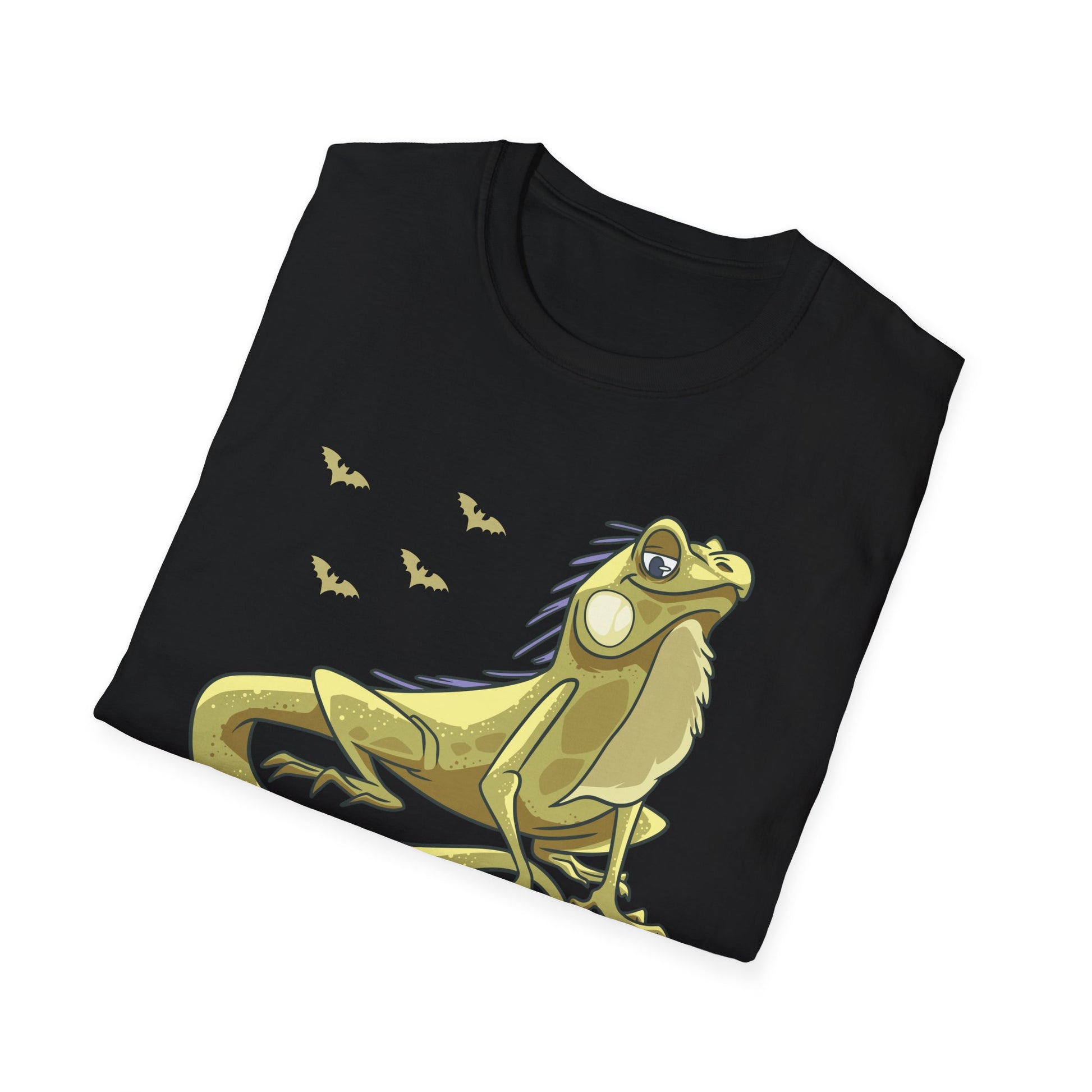 Iguana Graphic T-Shirt — Yellow Lizard Illustration Tee