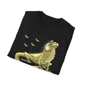 Iguana Graphic T-Shirt — Yellow Lizard Illustration Tee
