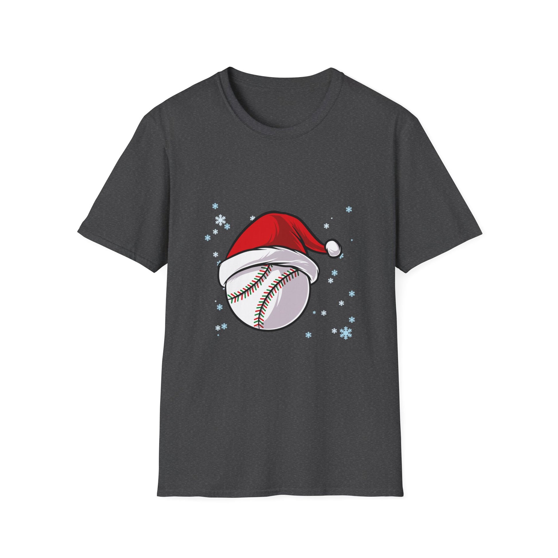 Christmas Baseball Xmas Santa Sports Hat Ball Kids Boys Men Unisex T-Shirt