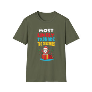 Most Likely To Shake The Presents Funny Christmas Family T-Shirt