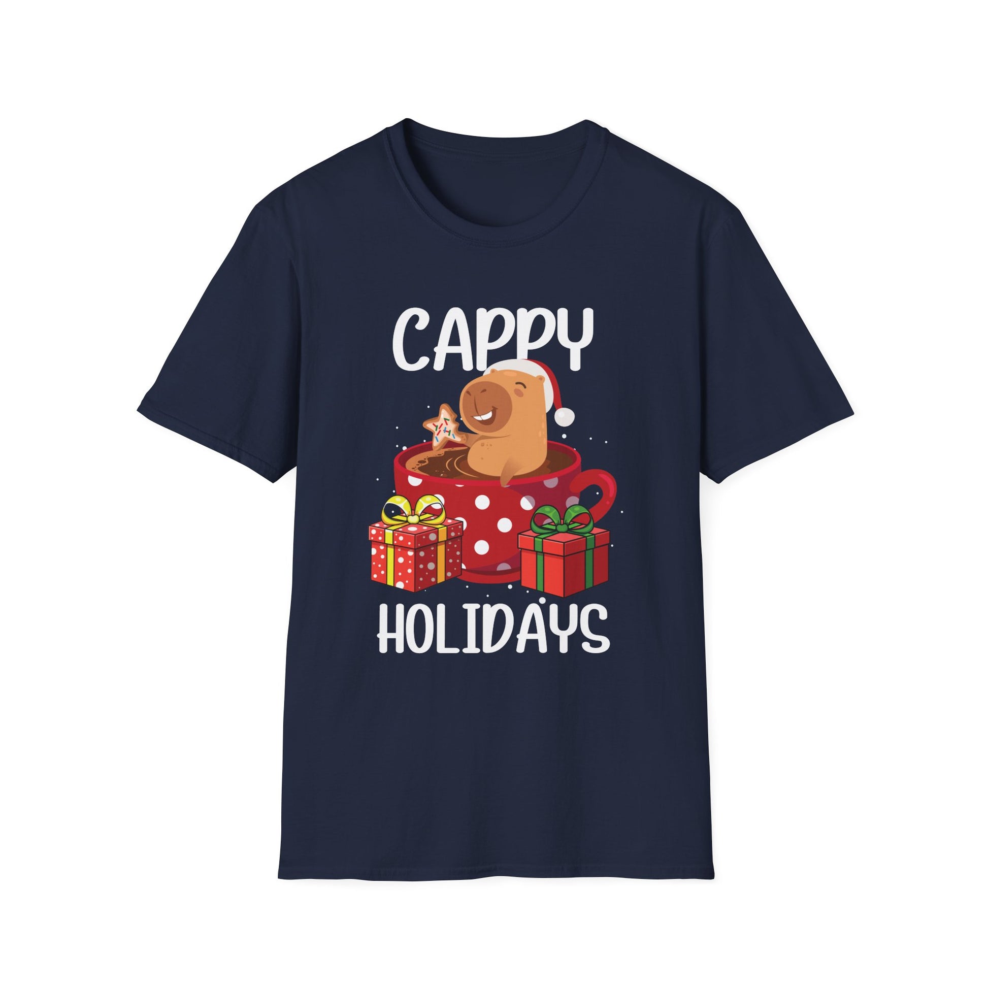Cappy Holidays Tee — Cute Capybara Christmas T-Shirt