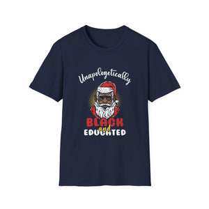 Unisex T-Shirt — “Unapologetically Black and Educated” Santa Graphic Tee