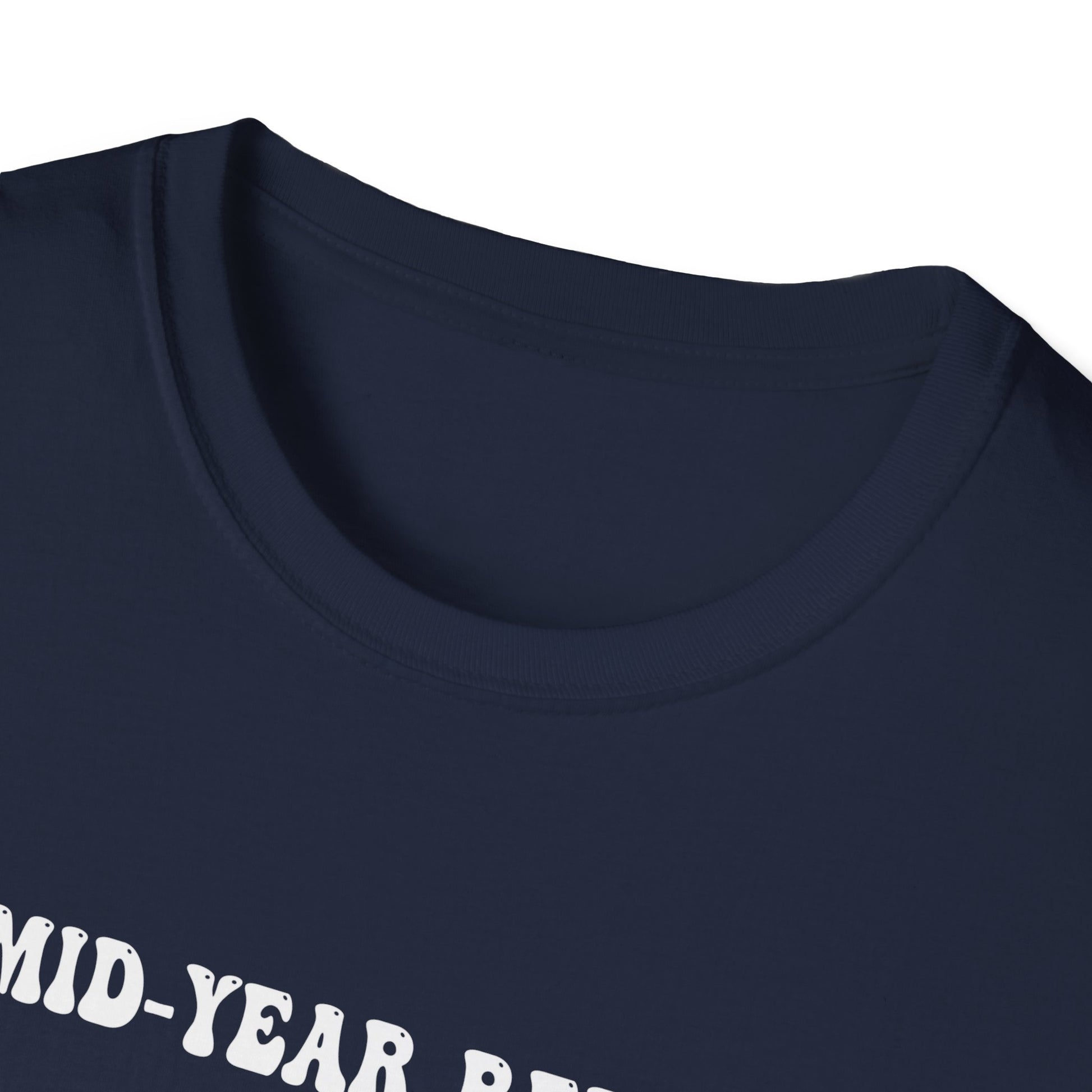 T-Shirt — "Mid-Year Report Still Naughty" Funny Santa Surfing Christmas Tee