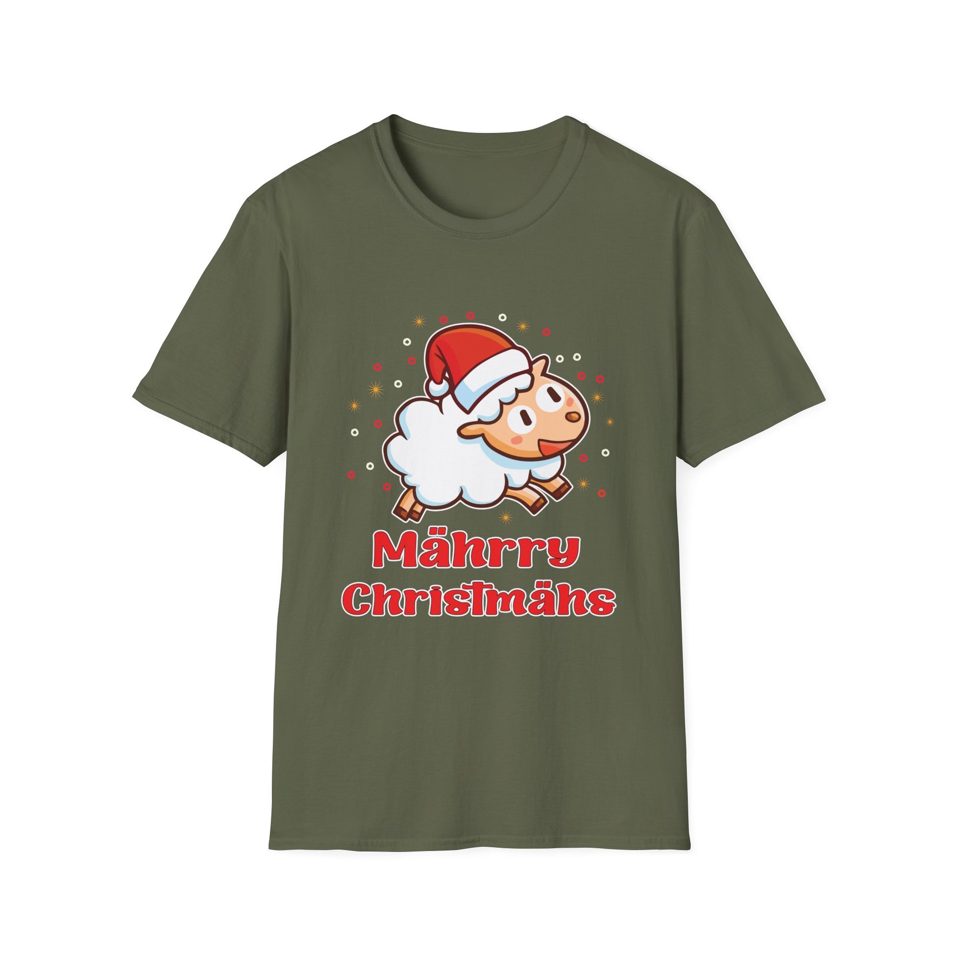 Christmas Sheep T-Shirt – "Mährry Christmas" Cute Santa Lamb Holiday Tee