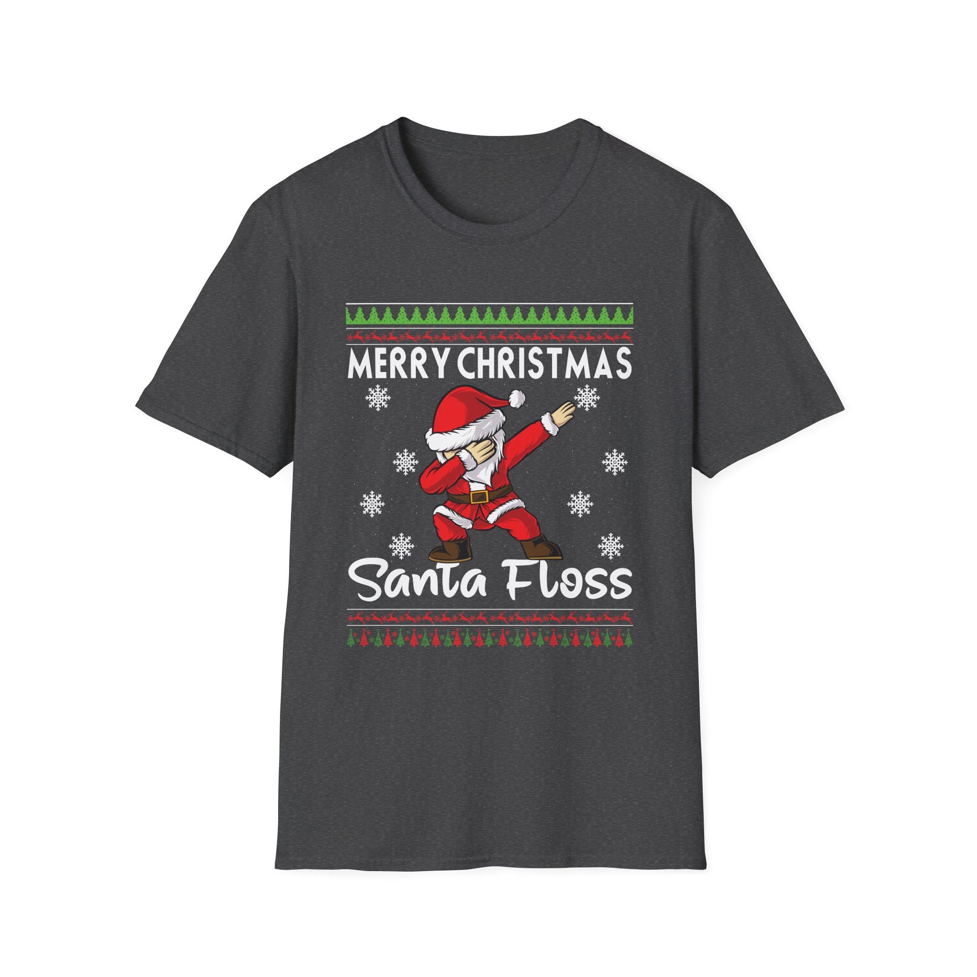 Santa Floss T-Shirt — Merry Christmas Dabbing Santa Holiday Tee