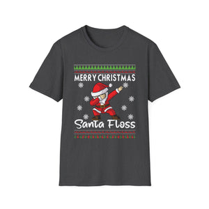 Santa Floss T-Shirt — Merry Christmas Dabbing Santa Holiday Tee