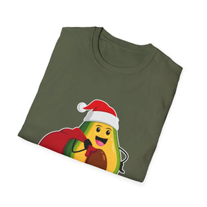 Christmas Avocado Santa Hat Christmas Avocado Unisex T-Shirt