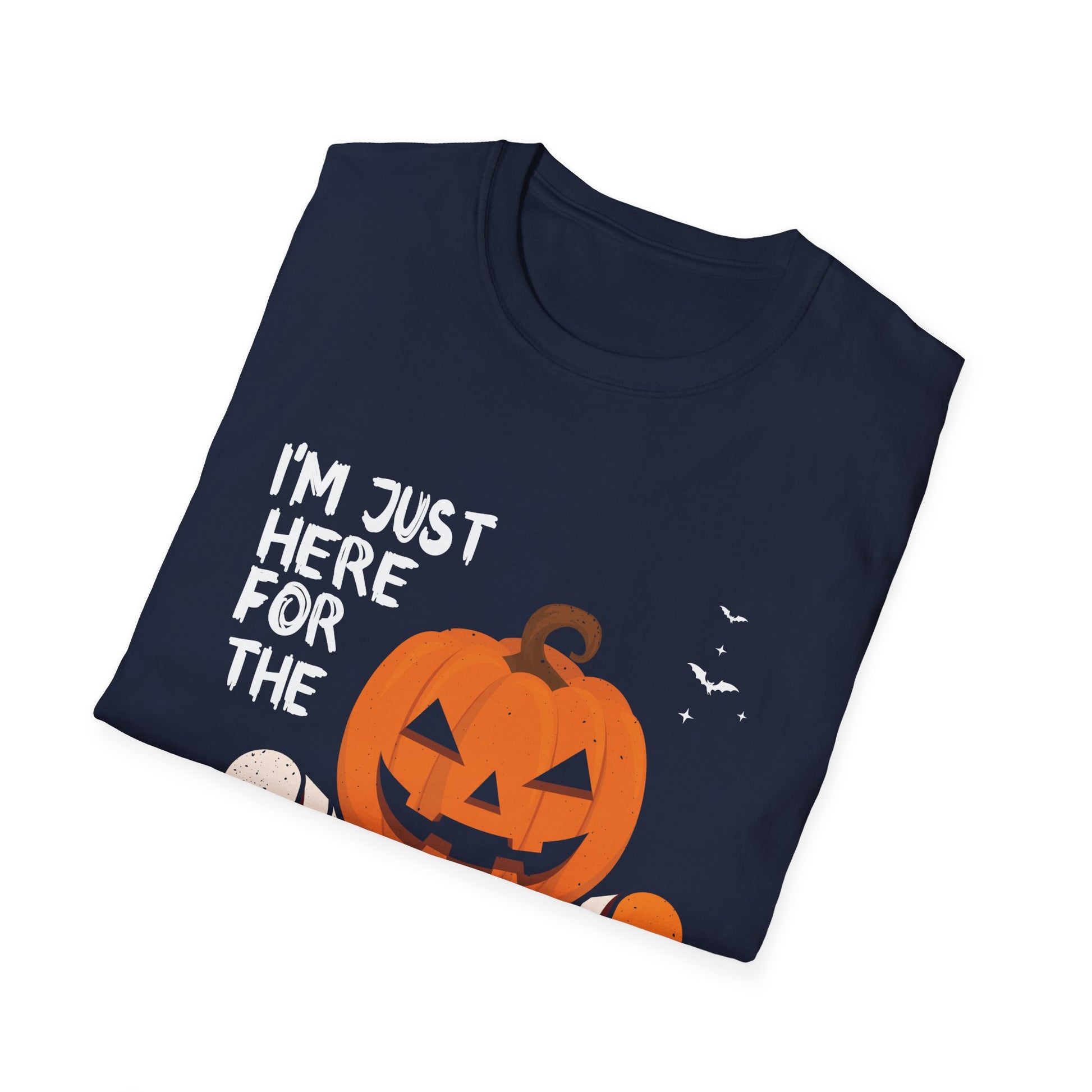 I'm Just Here for the Boos Halloween T-Shirt — Pumpkin Jack-O'-Lantern Boo Tee