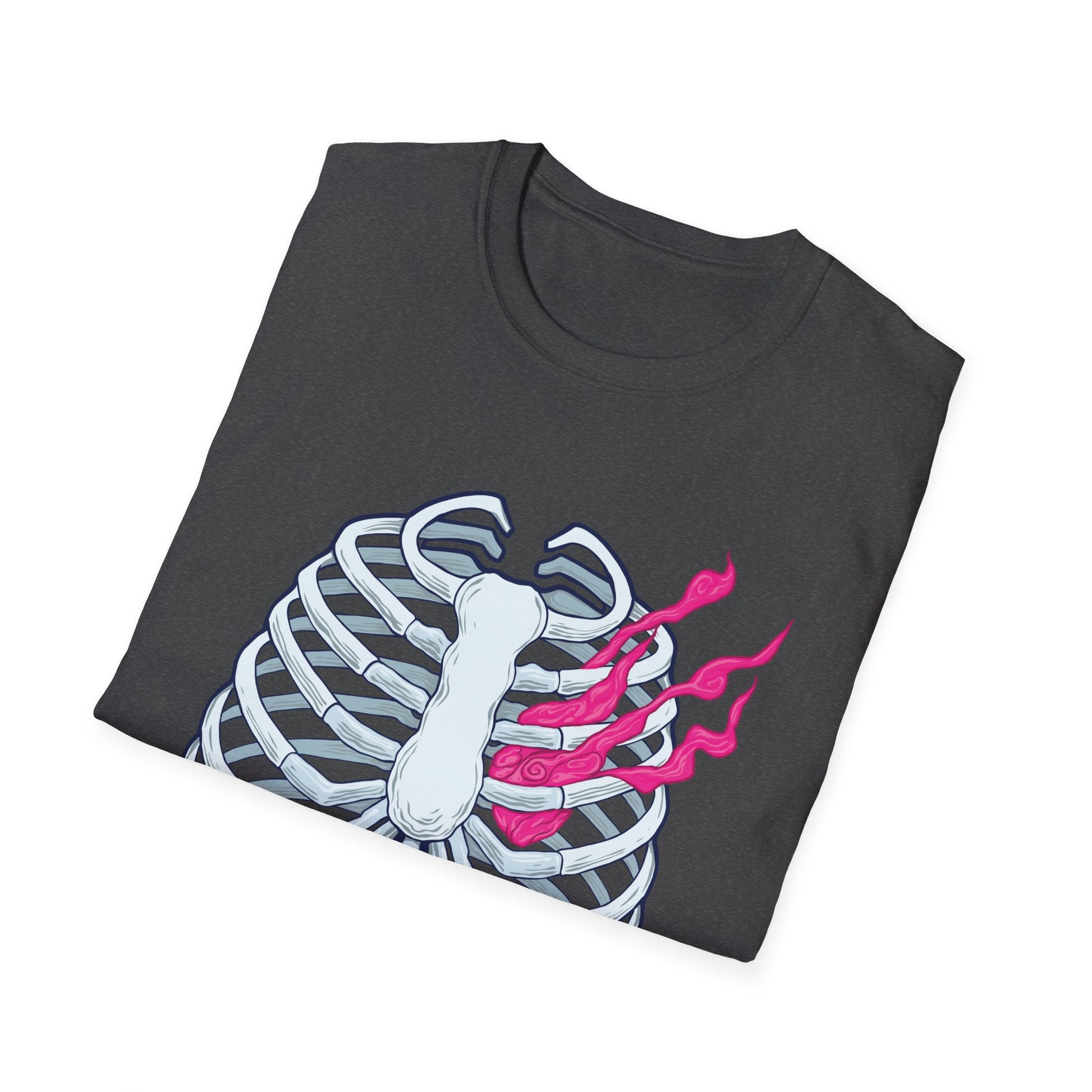 Skeleton Chest Candy T-Shirt — Halloween Candy Ribcage Graphic Tee