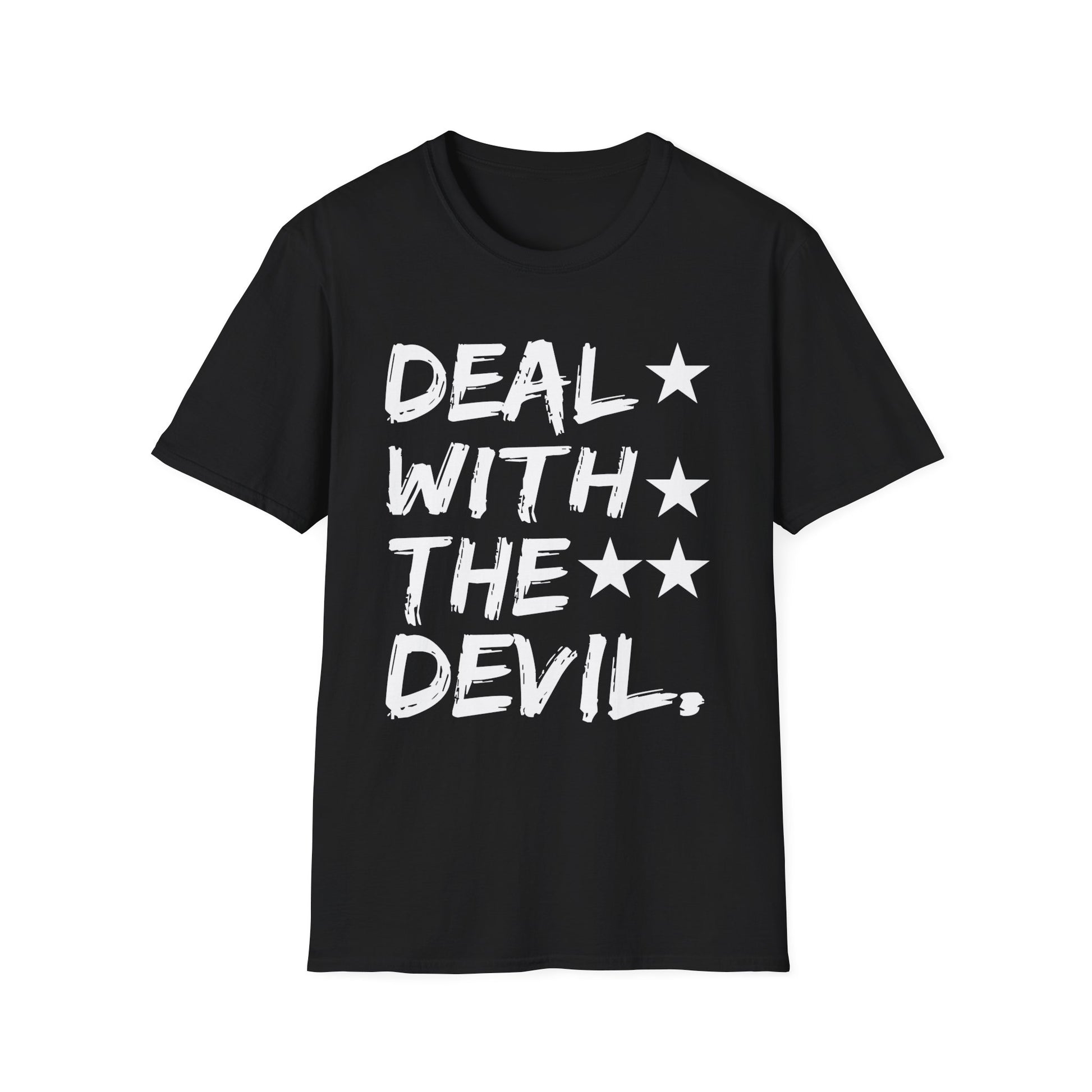 Halloween Devil tee _ Halloween Deal with the Devil Tee   Unisex Softstyle T-Shirt