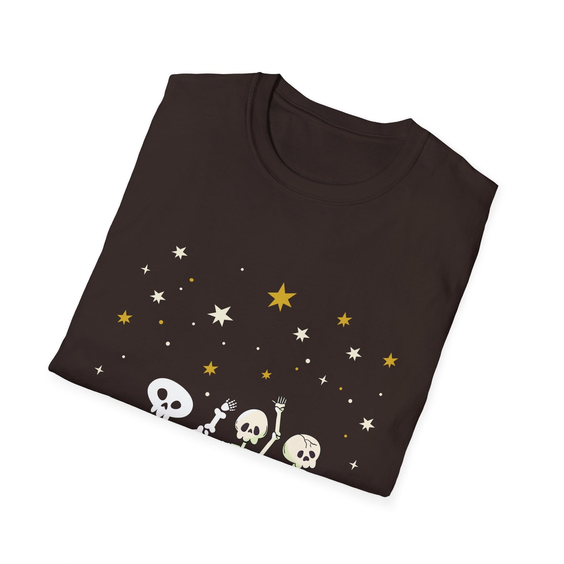 Halloween Skeletons & Jack-O’-Lanterns T-Shirt — Cute Dancing Skeleton Halloween Tee