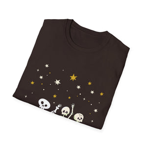 Halloween Skeletons & Jack-O’-Lanterns T-Shirt — Cute Dancing Skeleton Halloween Tee