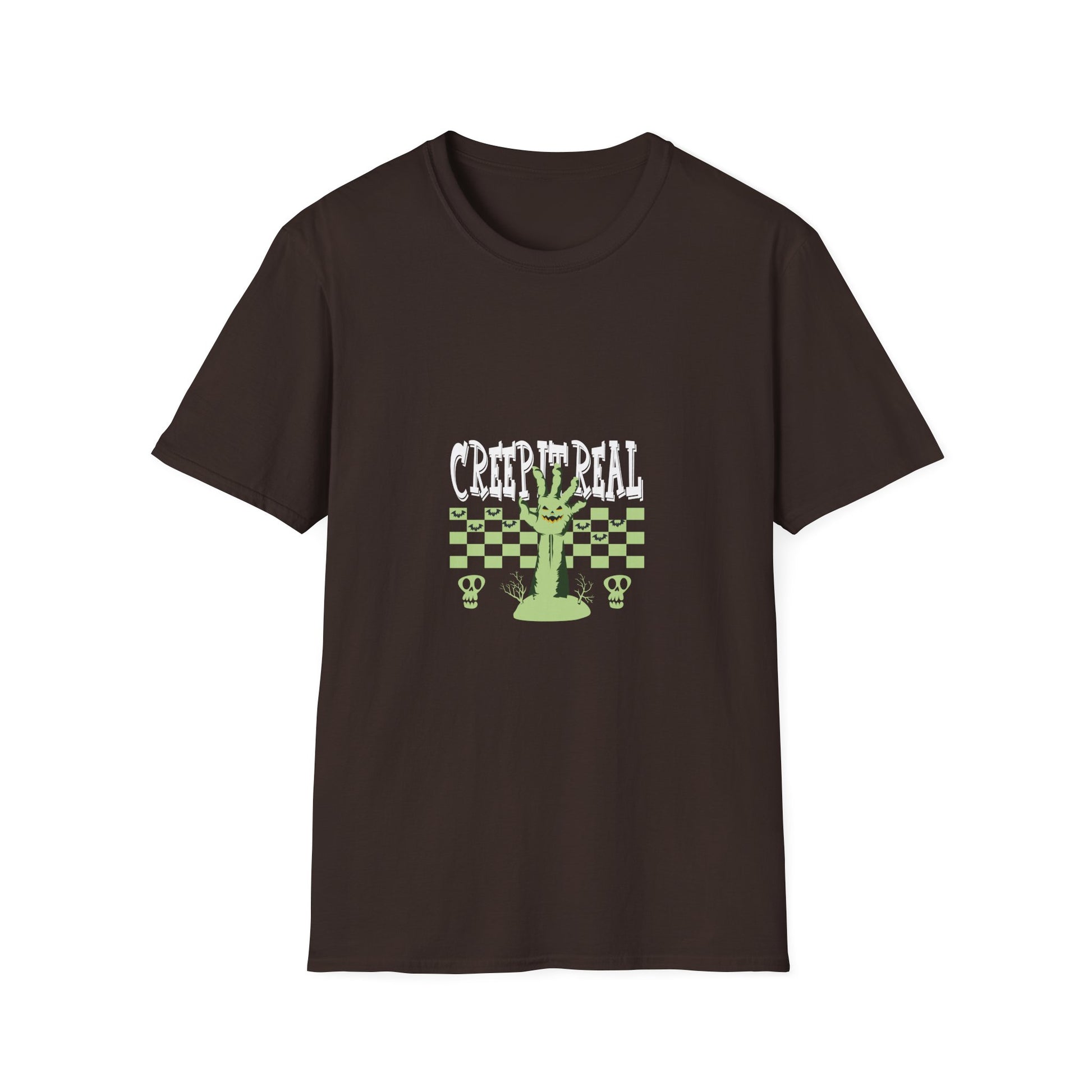 Creep Real T-Shirt — Glow Green Haunted Hand Halloween Tee