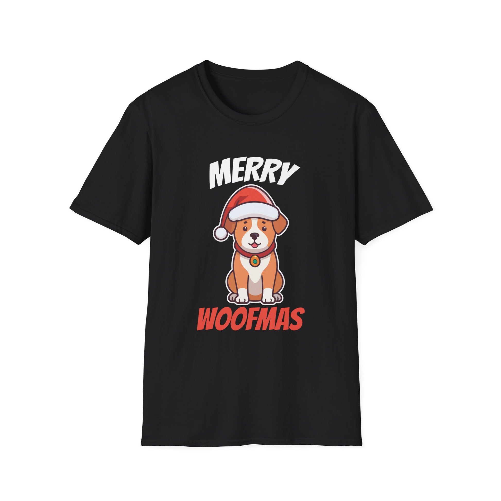 Merry Woofmas T-Shirt — Cute Santa Dog Christmas Tee