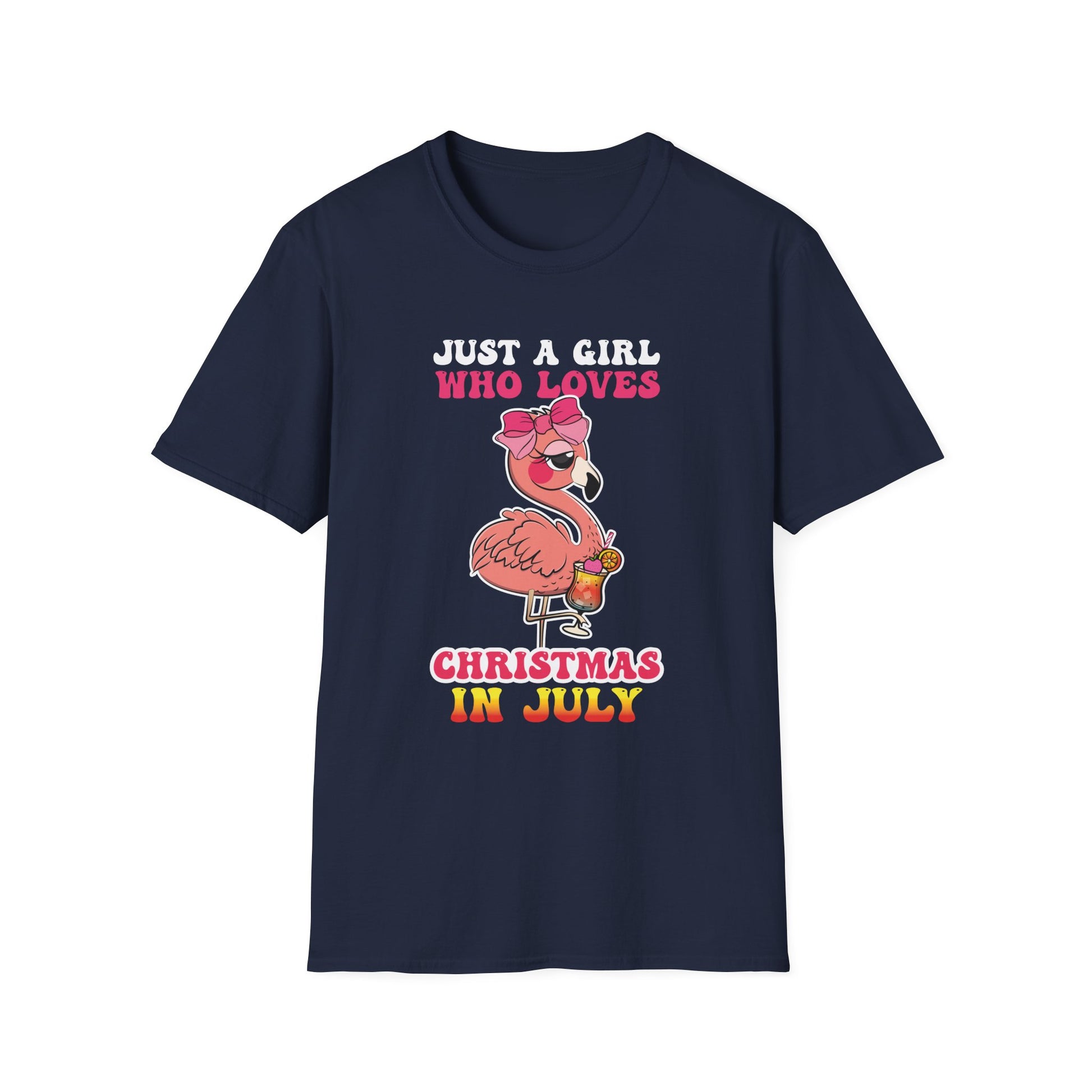 Christmas In July - Funny Summer Flamingo Christmas Unisex T-Shirt