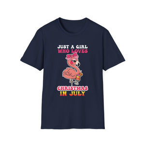 Christmas In July - Funny Summer Flamingo Christmas Unisex T-Shirt