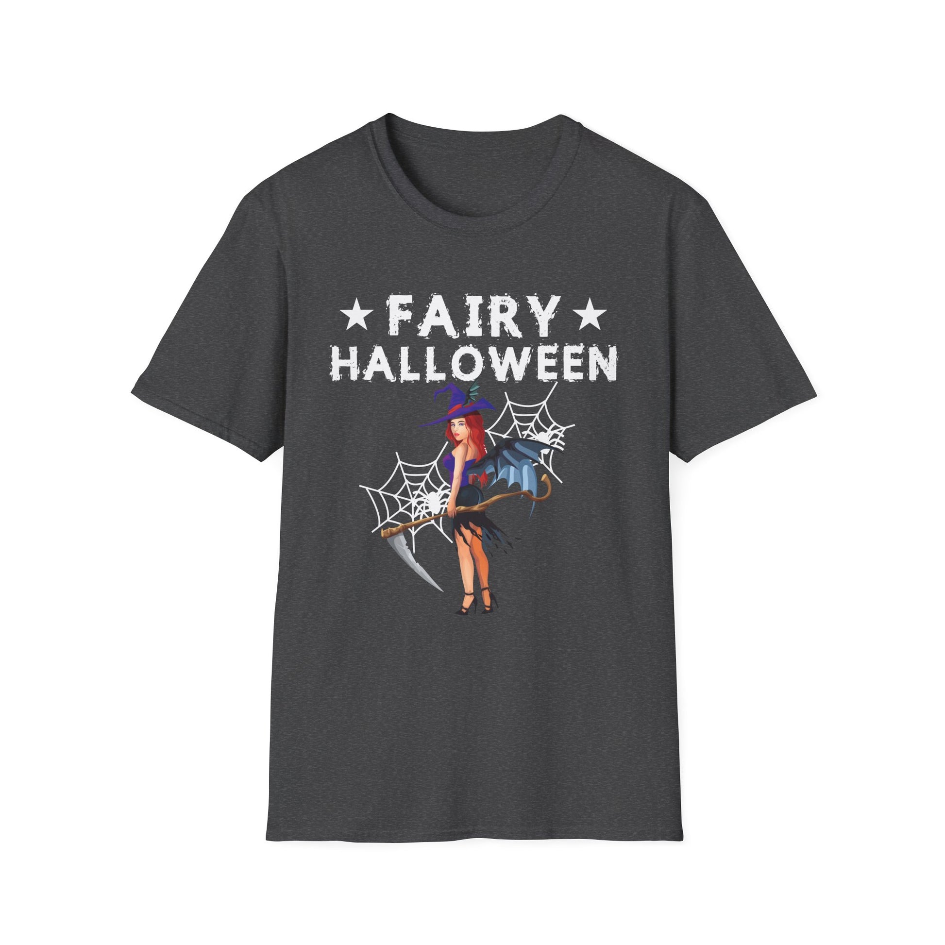 Fairy Halloween T-Shirt — Witchy Fairy Costume Tee with Spiderwebs