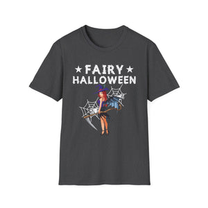 Fairy Halloween T-Shirt — Witchy Fairy Costume Tee with Spiderwebs
