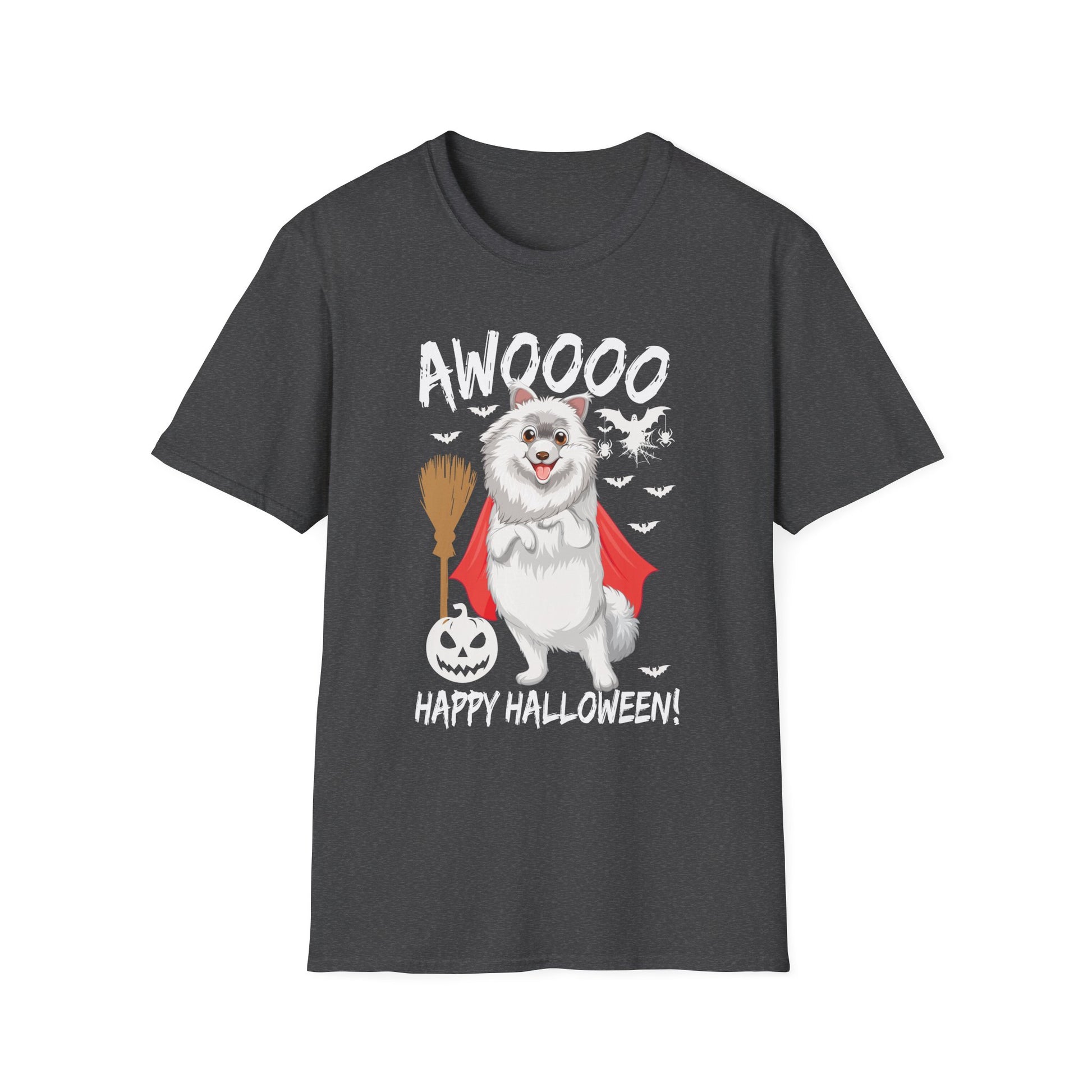 Halloween Pomeranian Tee — "AWOOOO" Cute Dog Vampire Costume T-Shirt