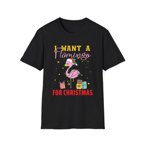 I Want a Flamingo for Christmas T-Shirt
