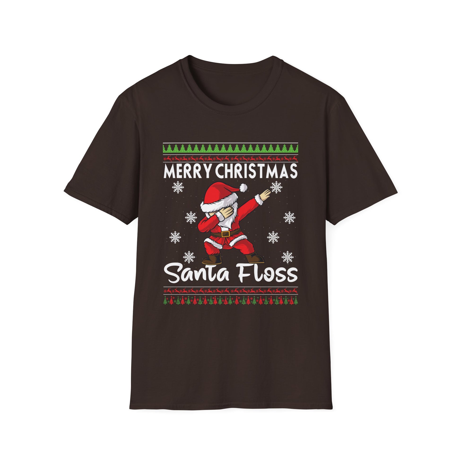 Santa Floss T-Shirt — Merry Christmas Dabbing Santa Holiday Tee