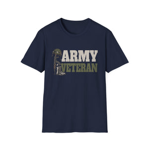 Army Veteran T-Shirt — Fallen Soldier Helmet Tribute