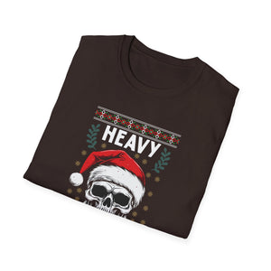 Heavy Christmas Skull T-Shirt — Santa Skull Holiday Metal Tee